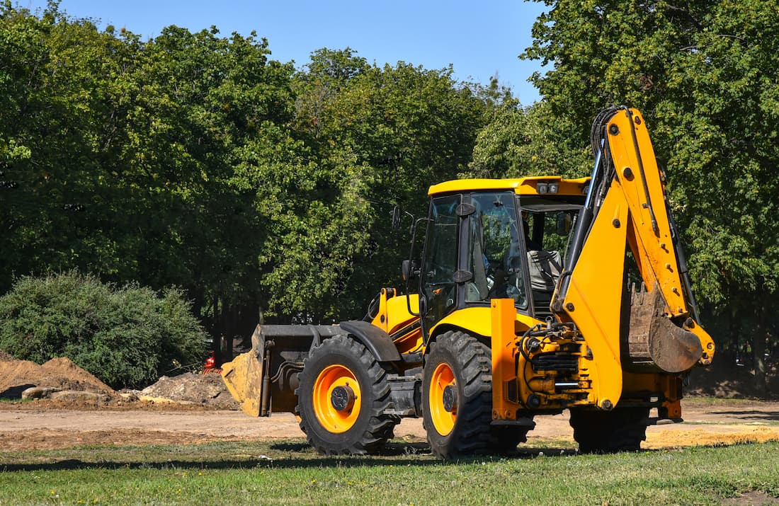 Loader at a construction site.
